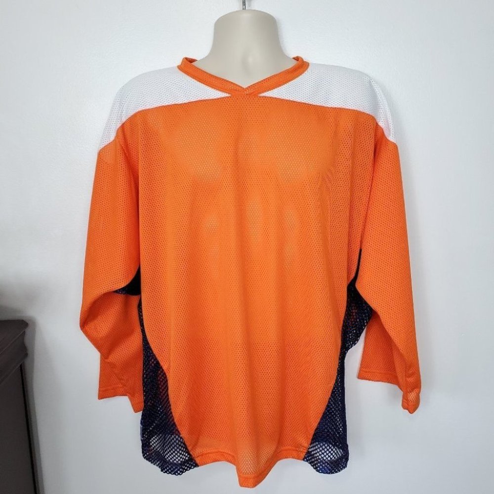 KOBE Mesh Orange Navy White Jersey Casual Activewear Athletic Size M